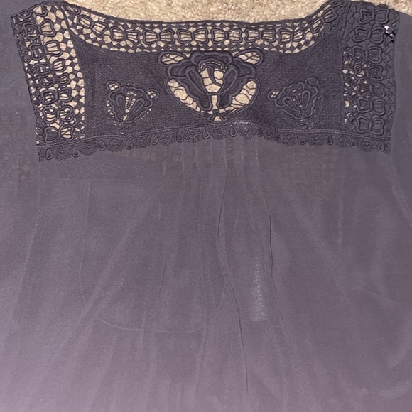 BNWT Daniel Rainn Gray with Black Detailing Short Sleeve Blouse. - Picture 8 of 11